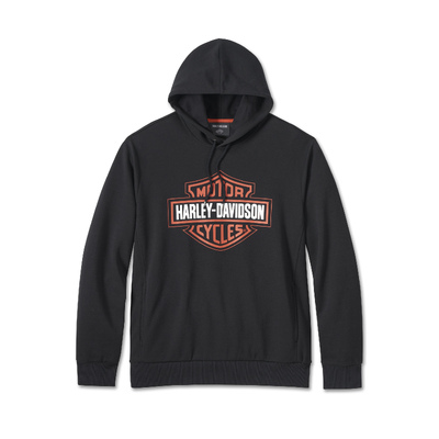 Mens Bar &amp; Shield Tech Hoodie - Black Beauty