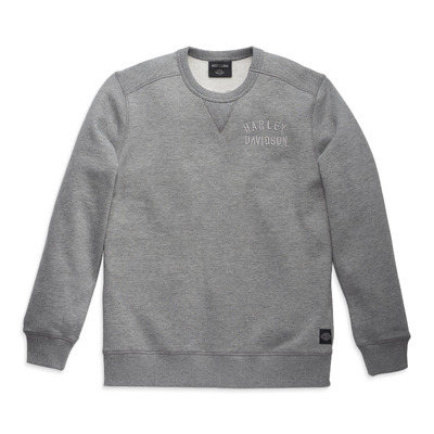 Mens Staple Embroidered Sweatshirt - Heather Grey