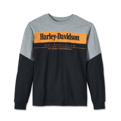 Harley-Davidson Mens Pro Racing Jersey - Colorblock - Grey Heather - Colorblock - Grey Heather