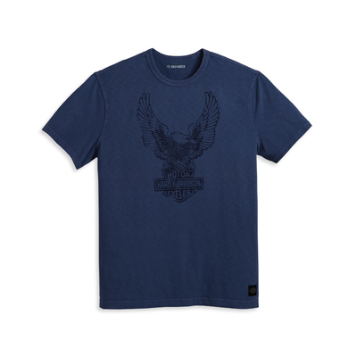 Mens Road Captain Tee - Grey Blue