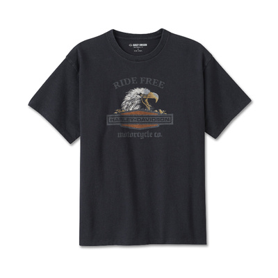 Harley-Davidson Ride Free Eagle Oversized Womens Tee - Harley Black