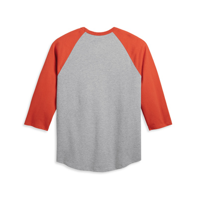 Mens Staple 3/4 Raglan - Colorblock - Grey Heather