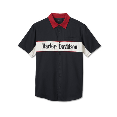 Harley-Davidson Men&#39;s The Garage Mechanic Short Sleeve Shirt - Harley Black