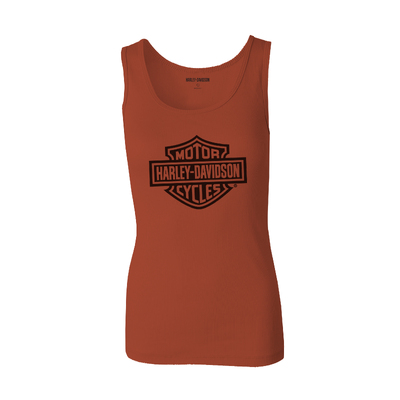 Womens Ultra Classic Bar &amp; Shield Tank - Vintage Orange