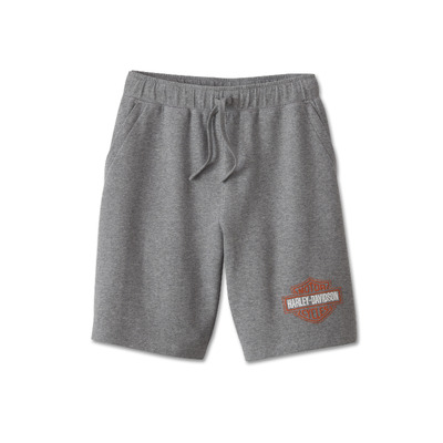 Mens Bar &amp; Shield Shorts - Heather Grey