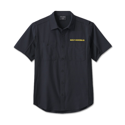 Mens Wicked Short Sleeved Performance Shirt - Harley Black