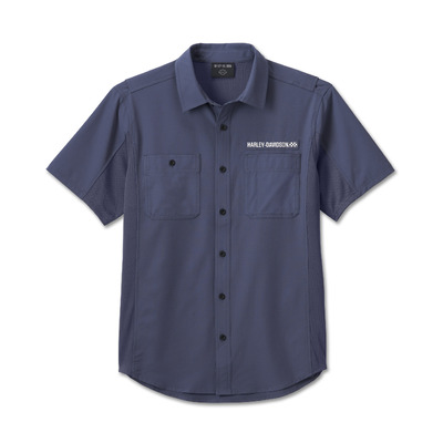 Mens Wicked Short Sleeved Performance Shirt - Ombre Blue