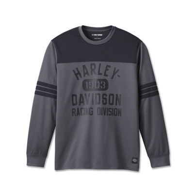 Harley-Davidson Mens Racing Jersey - Colorblocked - Blackened Pearl - Colorblocked - Blackened Pearl