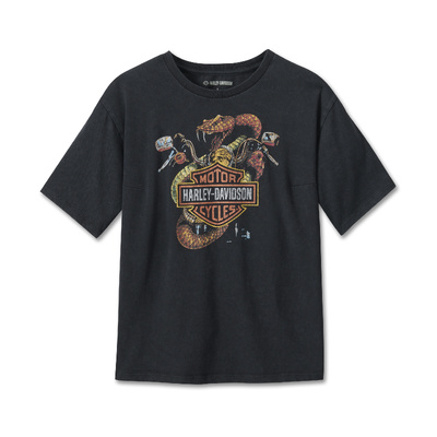 Harley-Davidson King Cobra Boxy Womens Tee - Harley Black