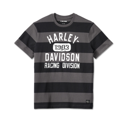 Mens Racing Striped Tee - Black Beauty Stripe