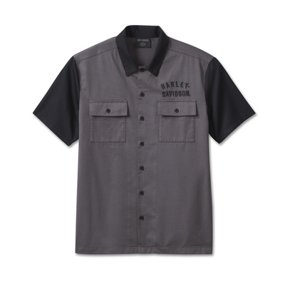 Harley-Davidson Mens Staple Colorblock Shirt - Blackened Pearl - Blackened Pearl