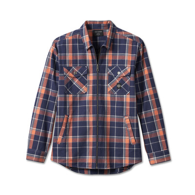 Harley-Davidson Mens Eclipse Zip-Up Shirt - Plaid