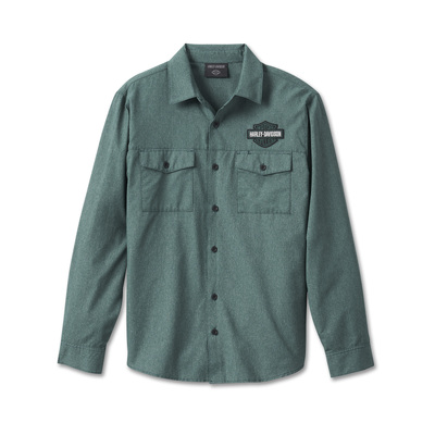 Harley-Davidson Mens Classic Bar &amp; Shield Shirt - Bistro Green - Bistro Green