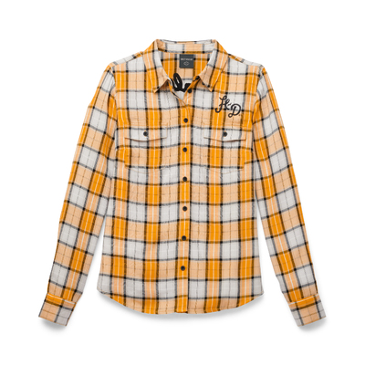 Womens Classic Racer Plaid Shirt - YD Plaid - Radiant Yellow