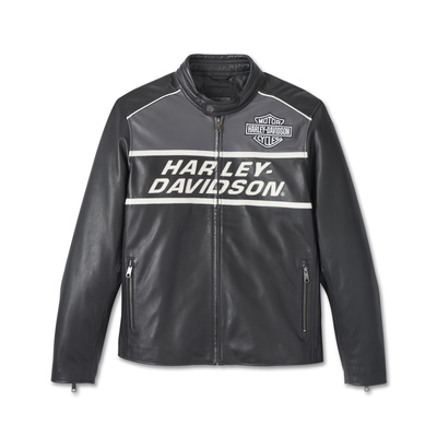 Harley-Davidson Mens Factory Leather Jacket - Black Beauty