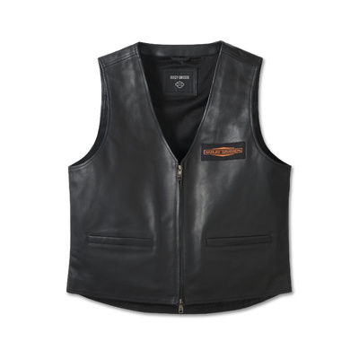 Harley-Davidson City Limits Leather Vest - Harley Black