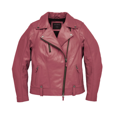 Womens Vixen Lane Leather Riding Jacket - Dusky Orchid