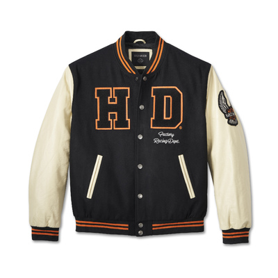 Mens 120th Anniversary Varsity Jacket - Colorblocked - Black Beauty