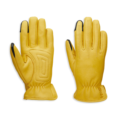 Womens The Valley H-D ADV Leather Gloves - Yellow