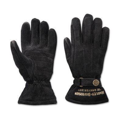 Womens 120th Anniversary Wistful Leather Gloves - Black