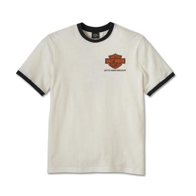 Mens 120th Anniversary Ringer Tee - Cloud Dancer