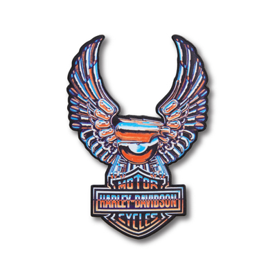 Chrome Eagle Logo Iron-On Patch - Multi