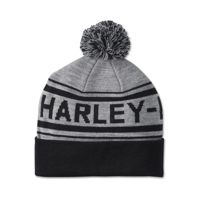 Combustion Pom Beanie - Medium Grey Heather