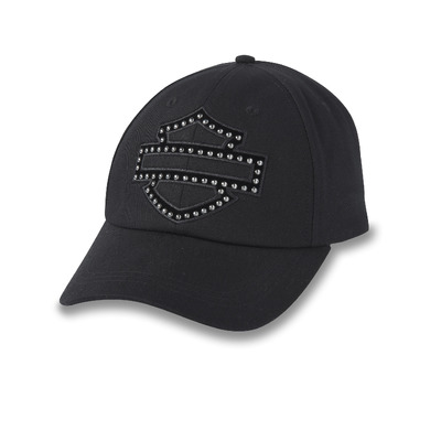 Bar &amp; Shield Embellished Baseball Cap - Black Beauty - OSFM