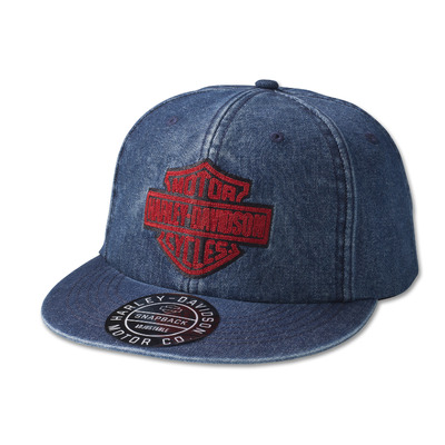 Bar & Shield Denim Snapback Cap - Peacoat - OSFM