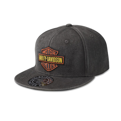 Bar &amp; Shield Washed Fitted Cap - Black Beauty