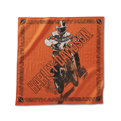 120th Anniversary Racing Bandana - Harley Orange