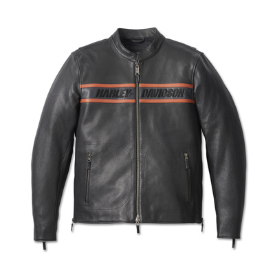 Harley-Davidson Mens Victory Lane II Leather Jacket - Black - Black
