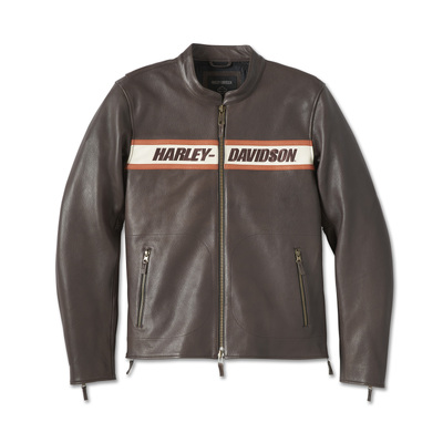 Harley-Davidson Mens Victory Lane II Leather Jacket - Java - Java