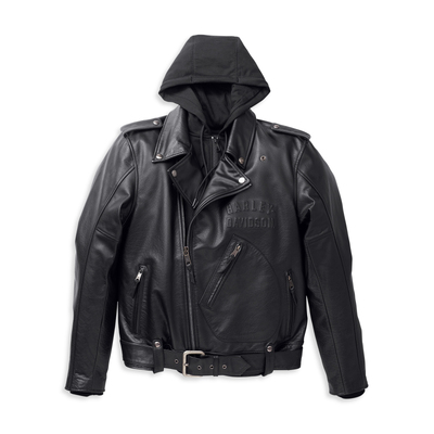 Harley-Davidson Mens Potomac 3-in-1 Leather Jacket - Black
