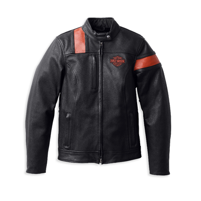 Womens Hwy-100 Waterproof Leather Jacket - Black