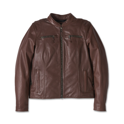 Womens Linden Leather Jacket - Potting Soil