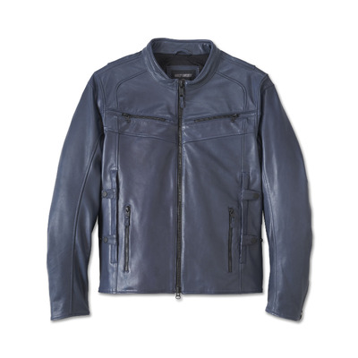 Mens Capitol Triple Vent System 2.0 Leather Jacket - Ombre Blue