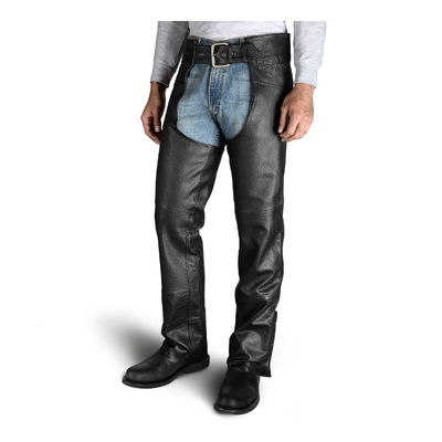 Mens Stock II Leather Chaps - Black