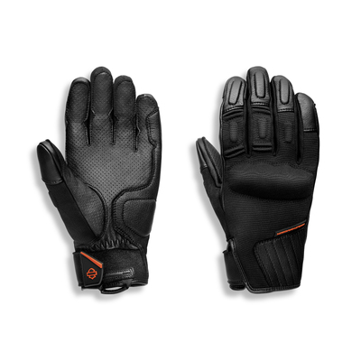 Harley-Davidson Mens H-D Brawler Full Finger Glove - Black