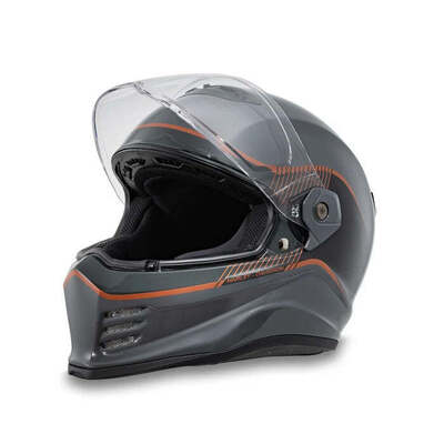 Harley-Davidson Division X15 Sunshield Full Face Helmet - Grey/Orange