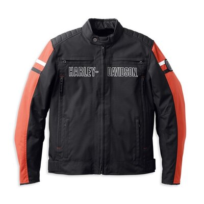 Harley-Davidson Mens Hazard Waterproof Textile Jacket - Colorblocked