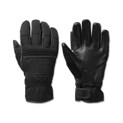 Harley-Davidson Mens Apex Mixed Media Gloves - Black