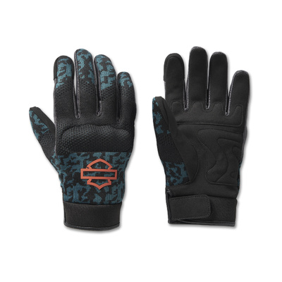 Harley-Davidson Men&#39;s Dyna Knit Mesh Gloves - Camo - Mediterranean