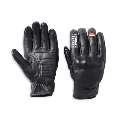 Harley-Davidson South Shore Mens Leather Gloves - Black