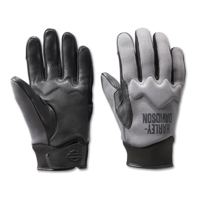 Harley-Davidson Mens Dyna Knit Mesh Gloves - Cool Grey - Cool Grey