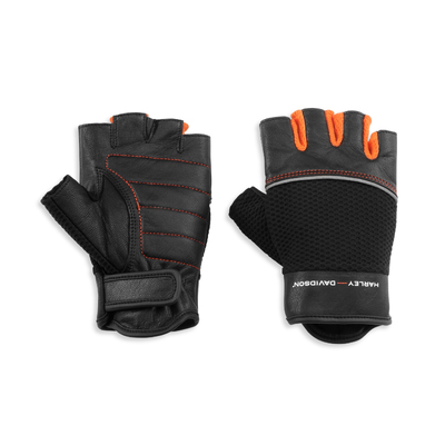 Harley-Davidson Women&#39;s H-D New Horizon Mesh &amp; Leather Fingerless Gloves