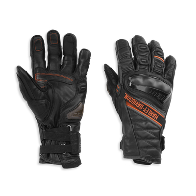 Harley-Davidson Mens Passage Adventure Gauntlet Gloves - Black