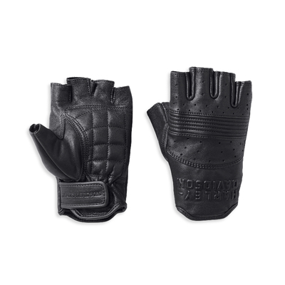 Womens Oakbrook Fingerless Leather Gloves - Black