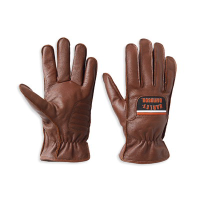 Womens Hampton Leather Gloves - Chocolate Brown