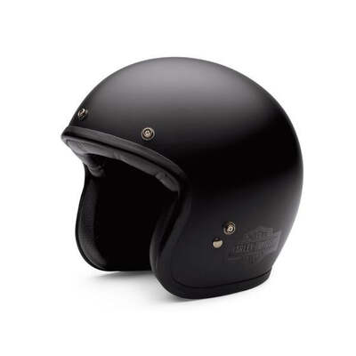 Retro 3/4 Helmet - Black